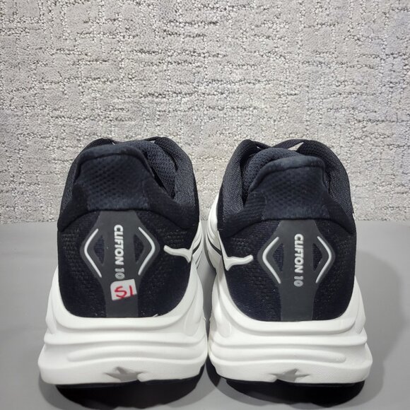 Hoka One One Clifton 10 Men's Size US 12D Black White Athletic Running Sneakers. - Picture 13 of 14